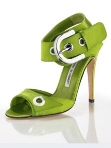 manilo blahnik green sandals